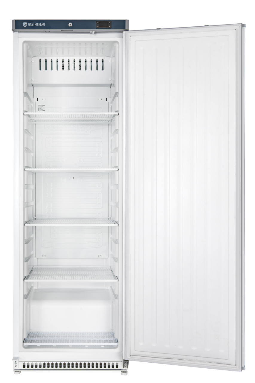 Armoire réfrigérée ECO 400, intérieur en plastique, blanc