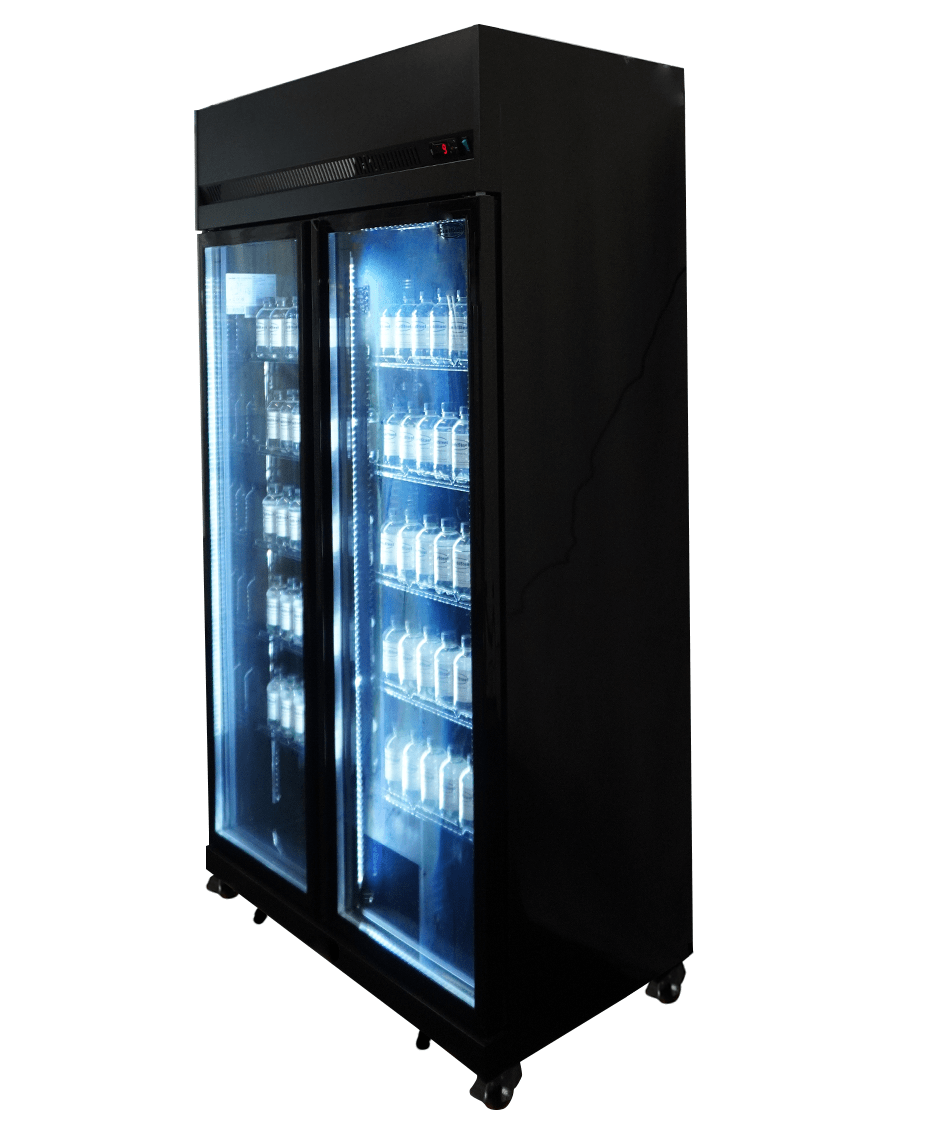 Koelkast 2 Glasdeuren Zwart Irm-770R Bl Koelkast 2 Glasdeuren Zwart Irm-770R Bl