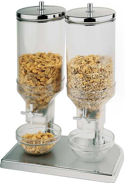 Cereal Dispenser Fresh&Easy | RVS | 2x4,5 Liter | 220x35x(H)520mm