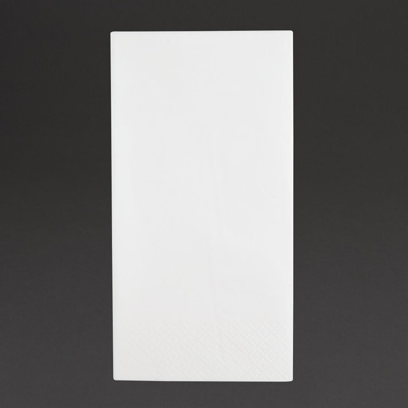 Serviettes de table Fiesta 3 épaisseurs pli 1/8 blanc 400mm | 1000 pièces