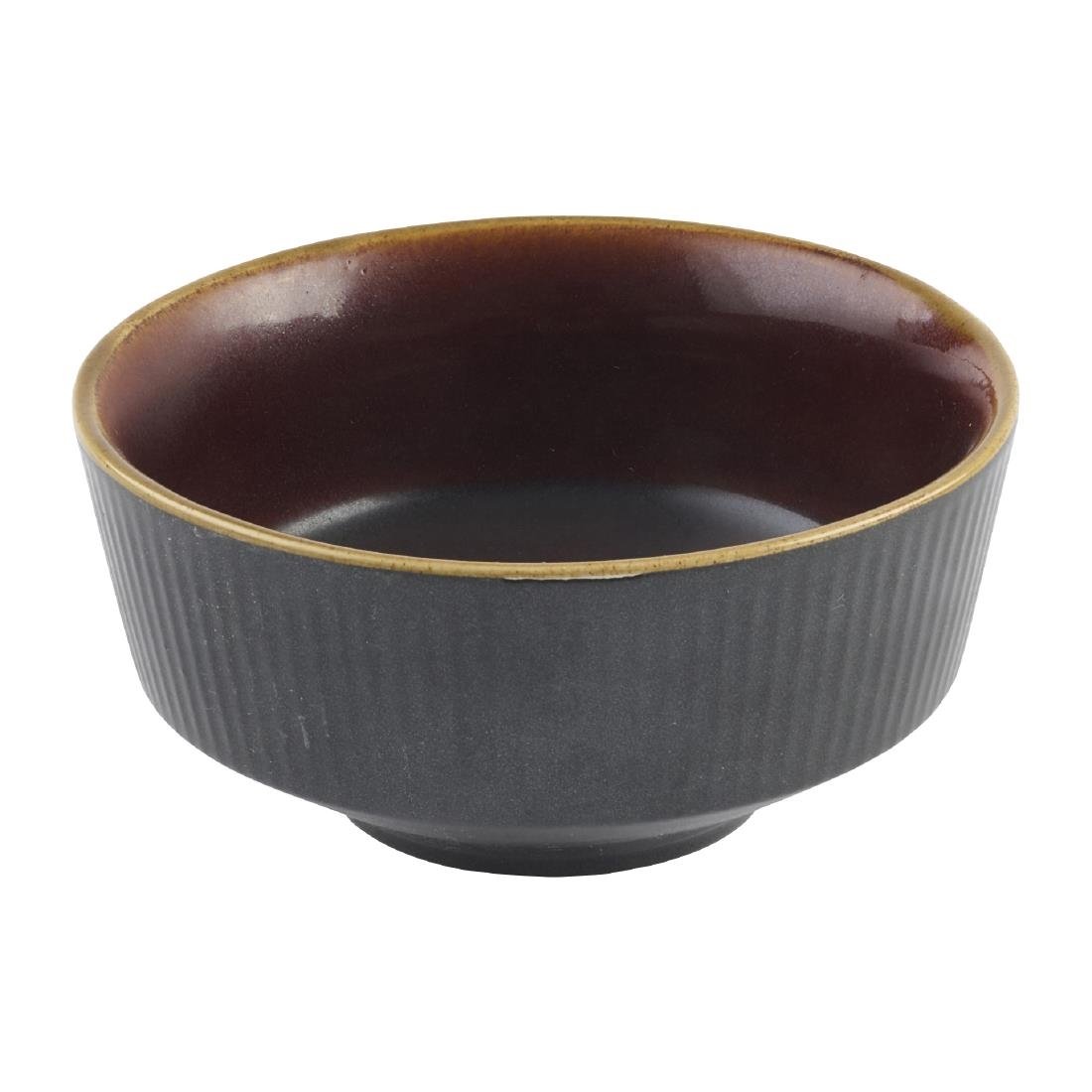Churchill Nourish Tokyo Schwarze Kochi-Suppenschüssel, 62 x 130 mm, (12 Stück)