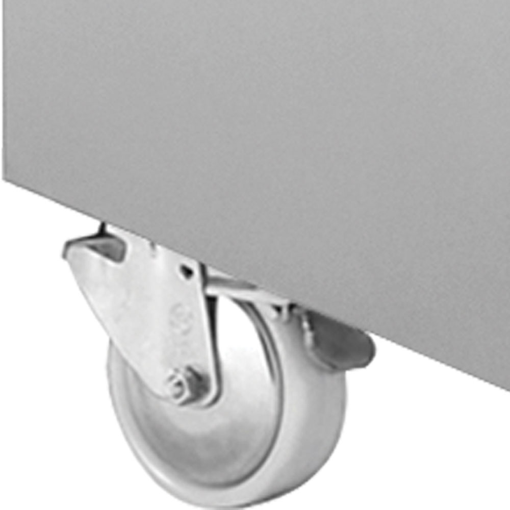 Vrieskast geventileerd  1400 liter, 2 glazen deuren GN 2/1, op wielen