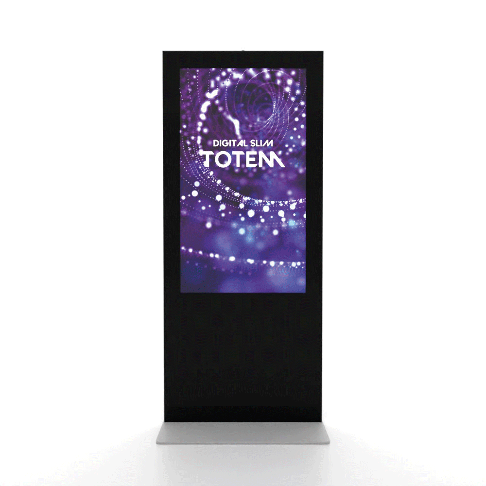 Totem numérique fin avec écran Samsung 55 pouces