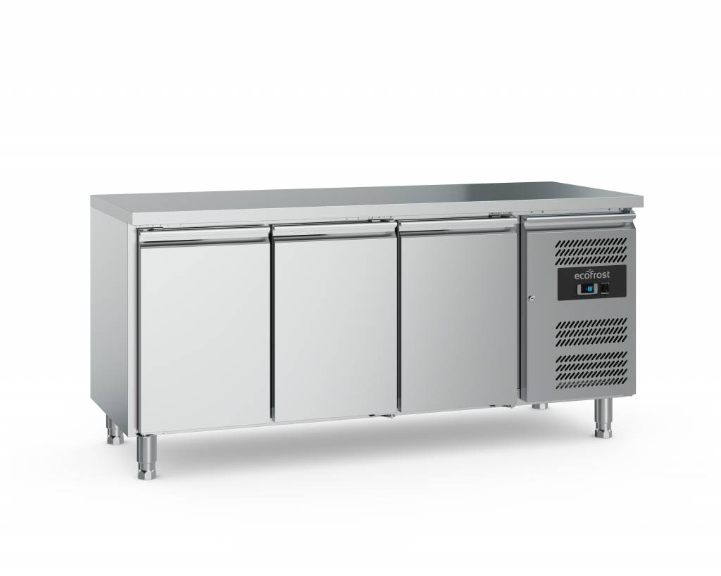 Comptoir Réfrigéré INOX | 3 Portes | 417 Litres | 1795x700x(H)850mm