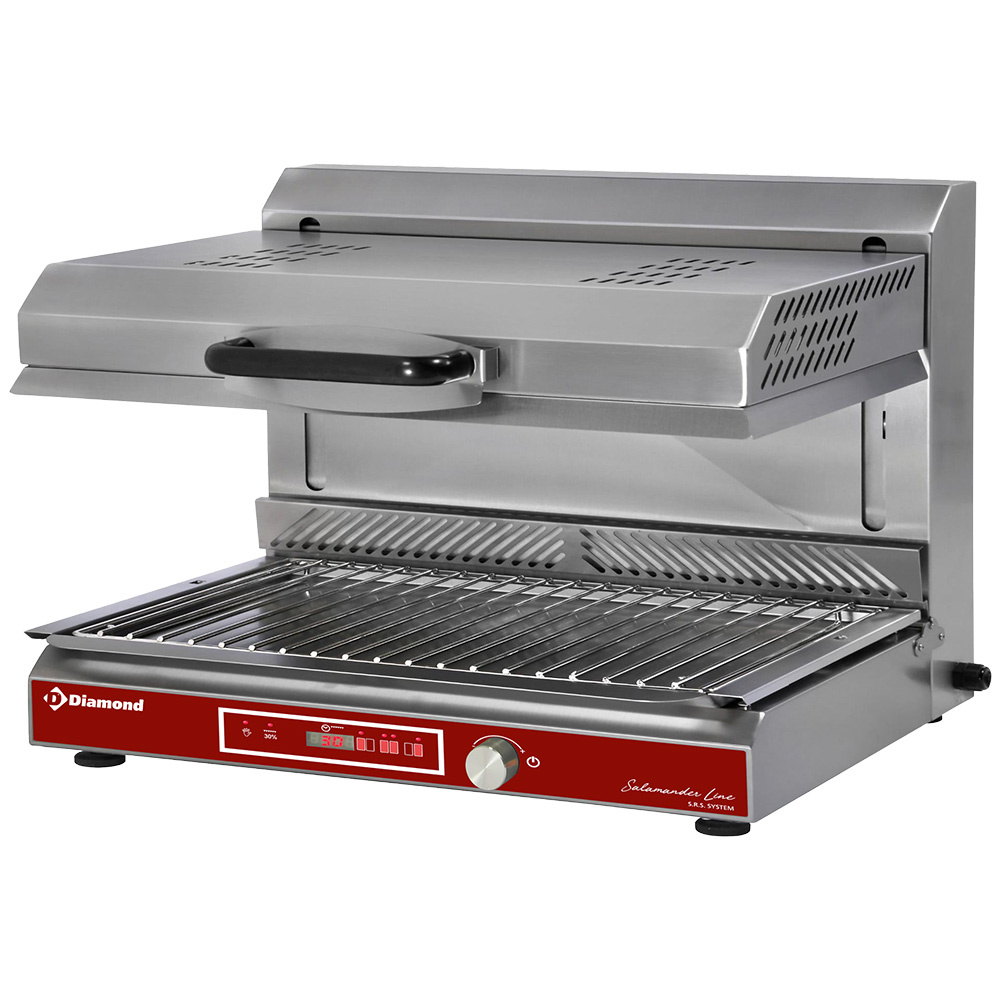 Elektronische glaskeramische salamander, mobiele bovenkant, 3 kookzones (digit)