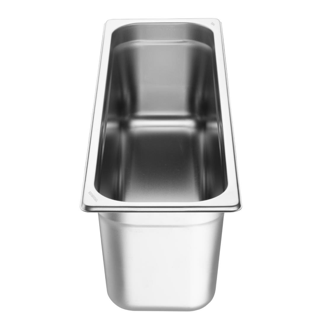 Vogue Edelstahl Gastronorm 2/4 Tray 150mm