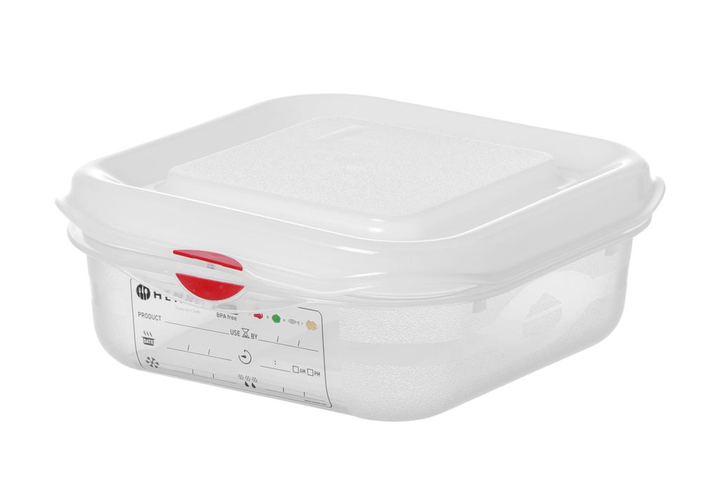 GN 1/6 Behälter - Polypropylen - GN 1/6 - 1,1L - Transparent - 176x162x(H)65mm - Rechteckig