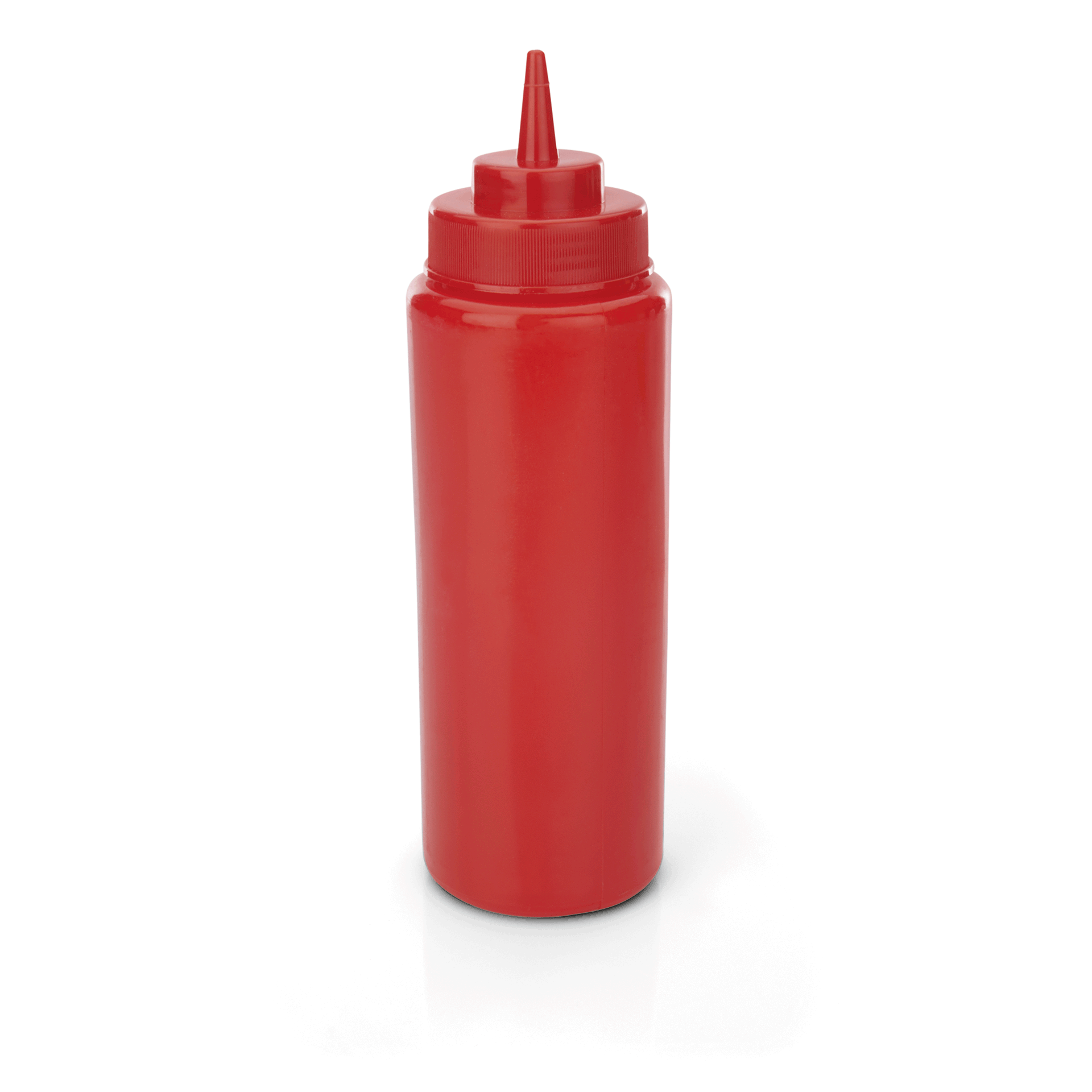 Knijpflessen-set, Ø 8 cm, 0,95 liter, rood, set van 6 stuks, polyethyleen