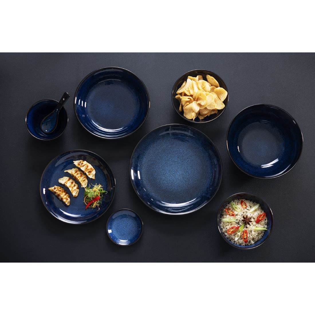 Olympia Luna Mitternachtsblauer Coupe-Teller 255mm (4er-Pack)