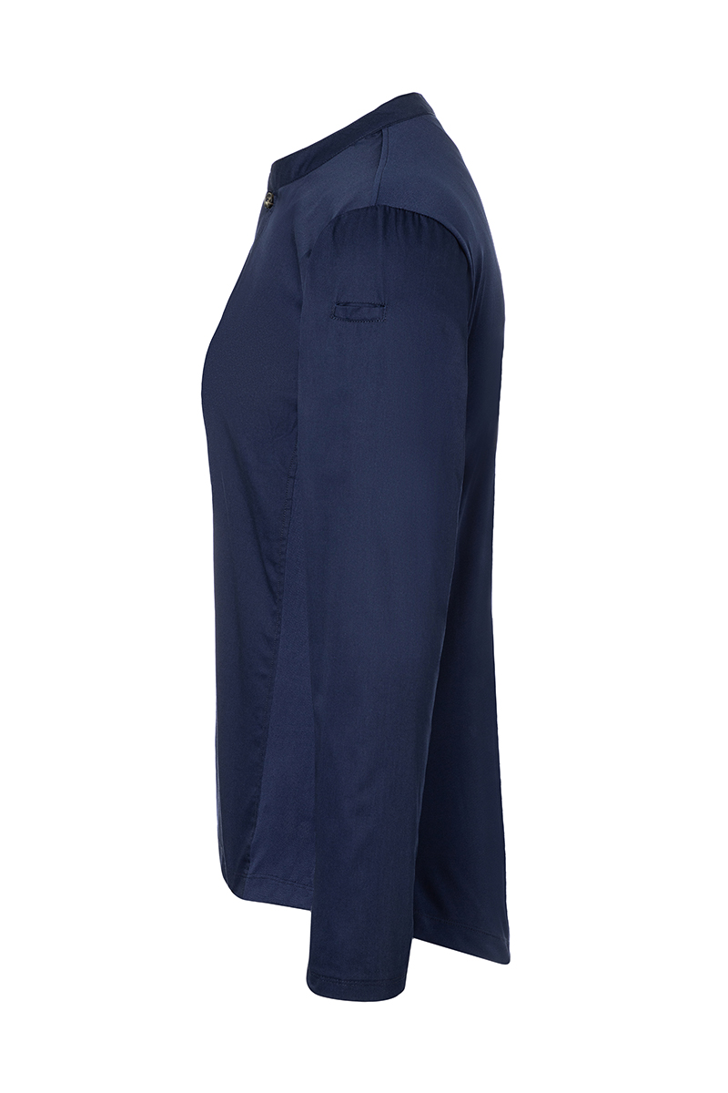 Dameswerkshirt Met Lange Mouwen - Marineblauw - Xs