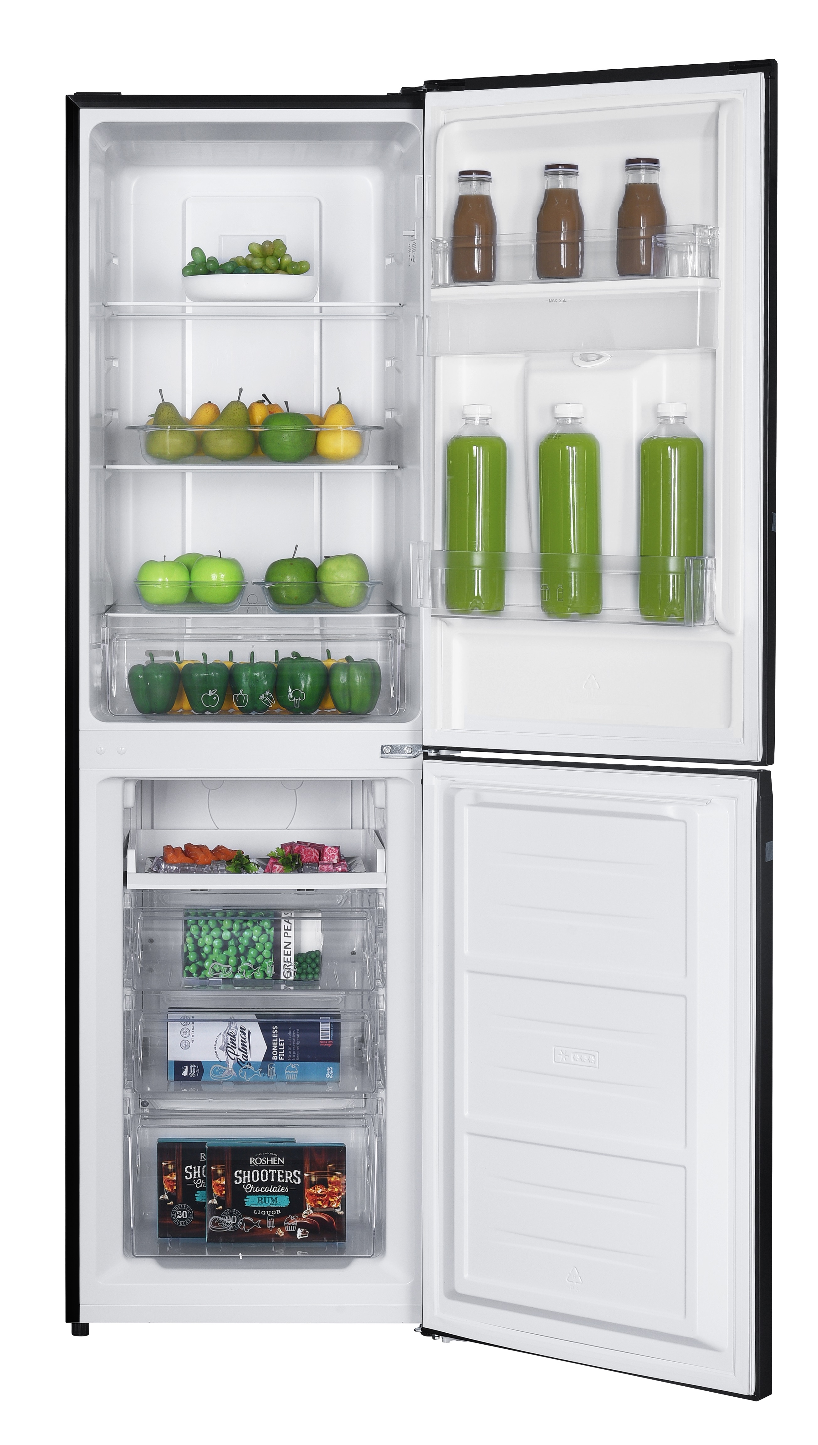 Koel-vriescombinatie - Black - 163+82L - Exquisit