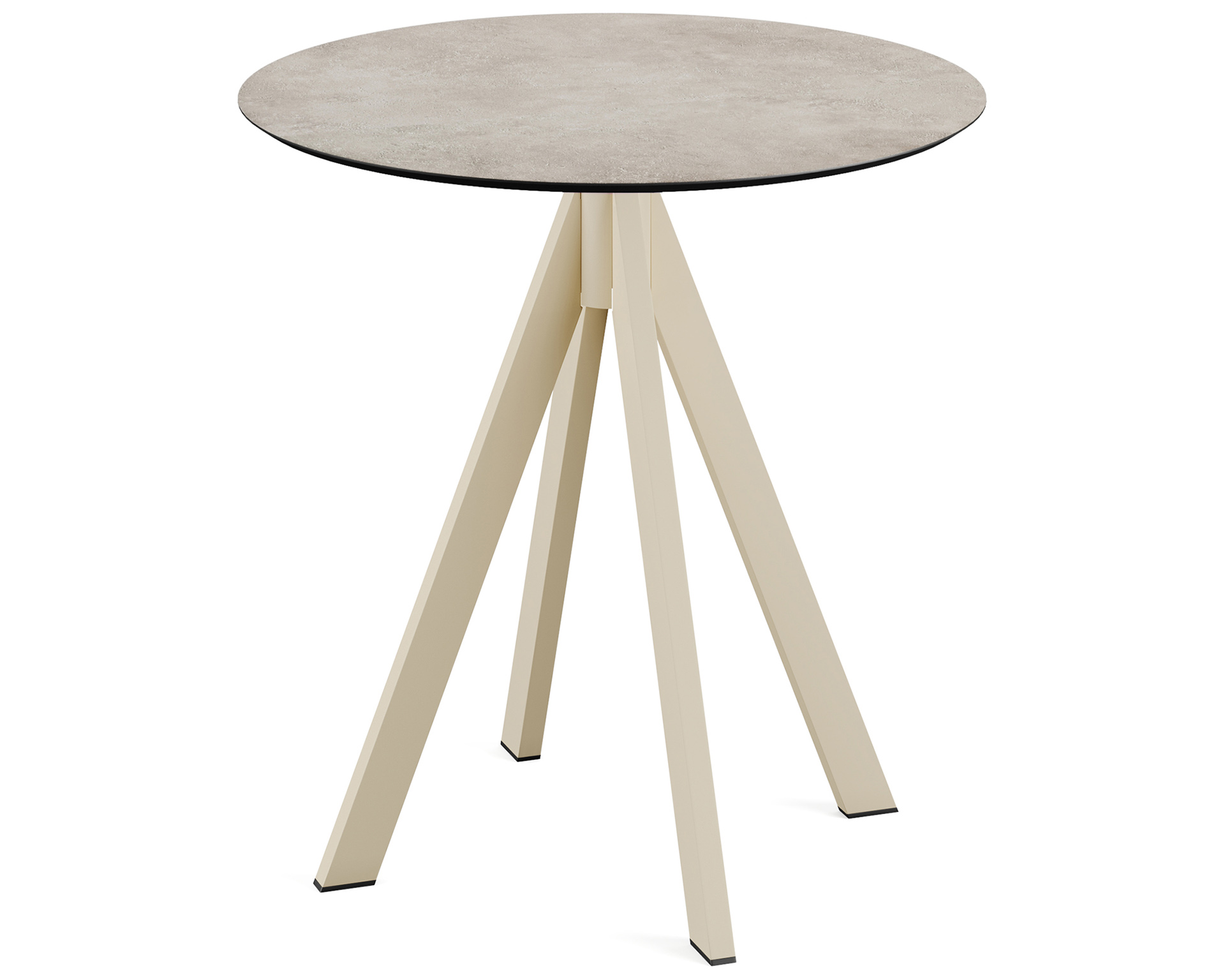 Infinity terrastafel zand frame + Moonstone HPL tafelblad tafelblad Ø70cm