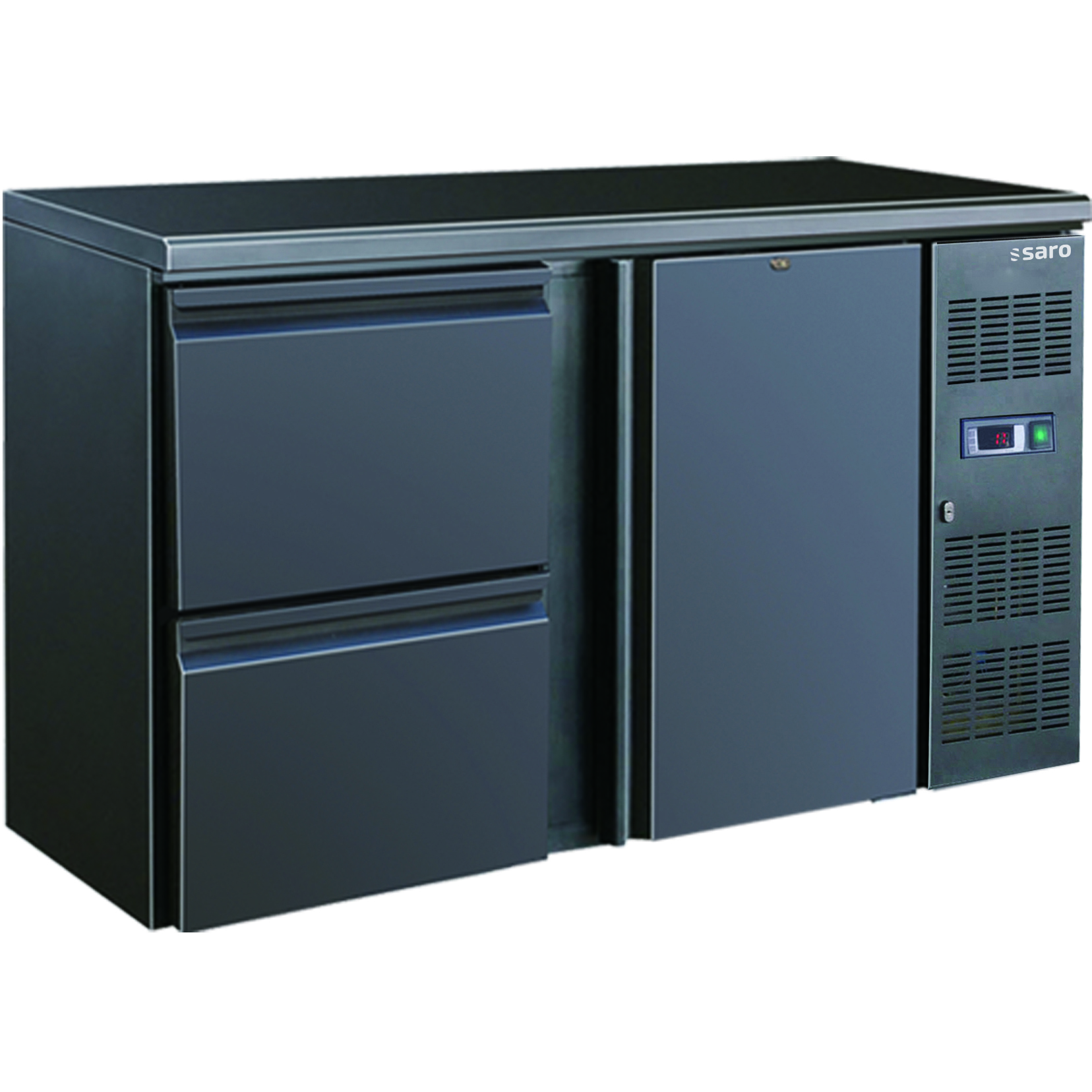 Refroidisseur de bar SARO, 1 porte + 2 tiroirs, modèle BC 2100-2S