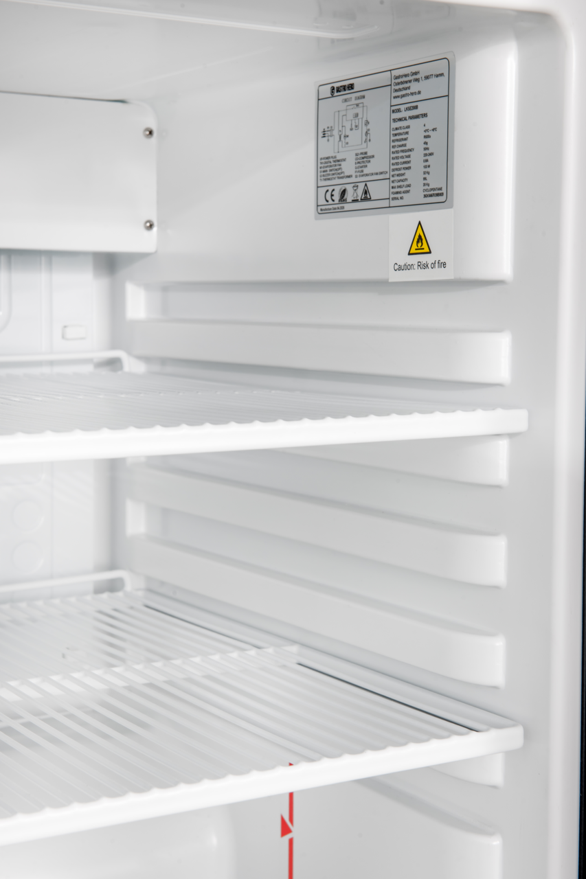 Armoire réfrigérée ECO 200, intérieur en plastique, noir