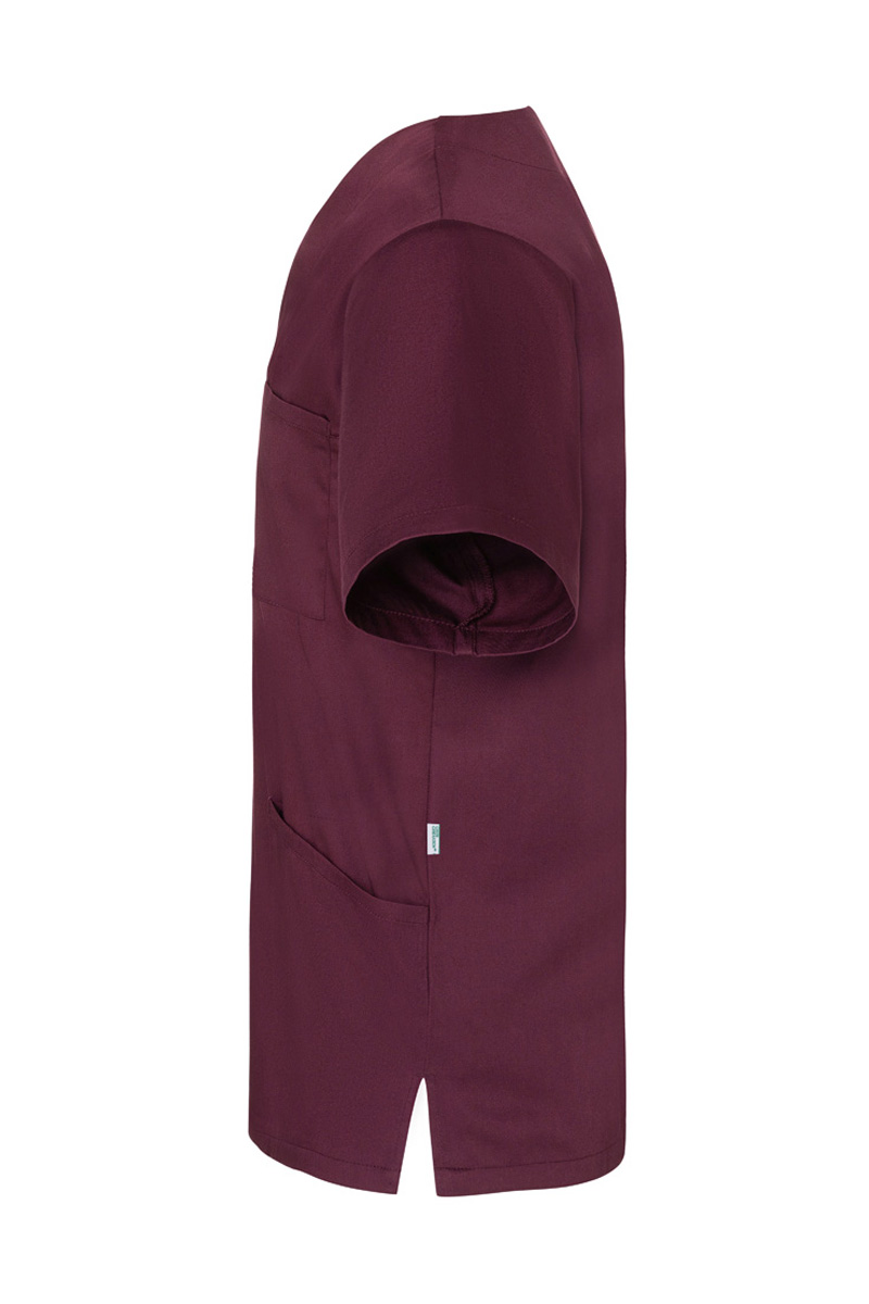 Tunique homme à enfiler à manches courtes Essential, en matériau durable - Aubergine - L