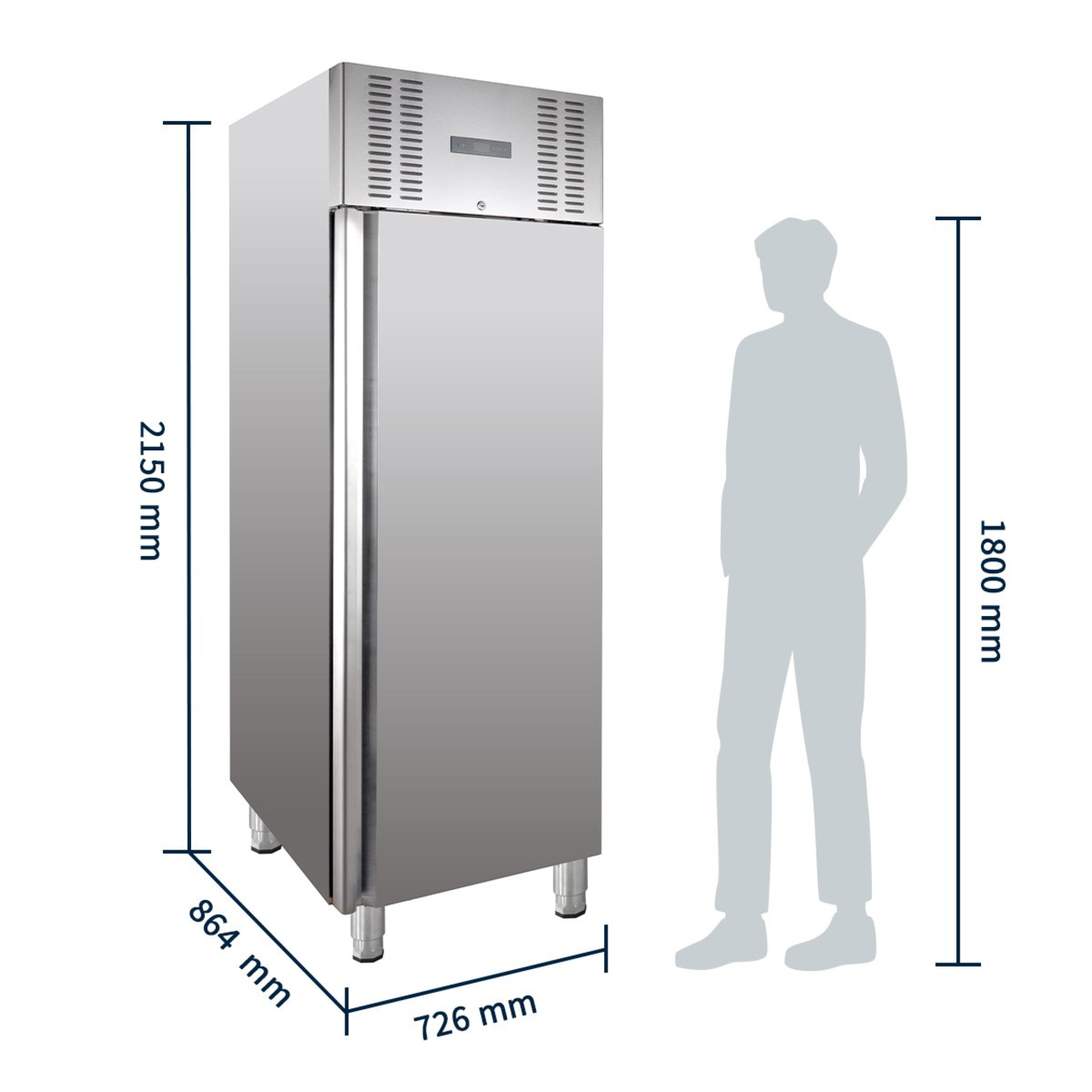 Vrieskast ELINE 650 GN 2/1 monoblock - hoge energie-efficiëntie