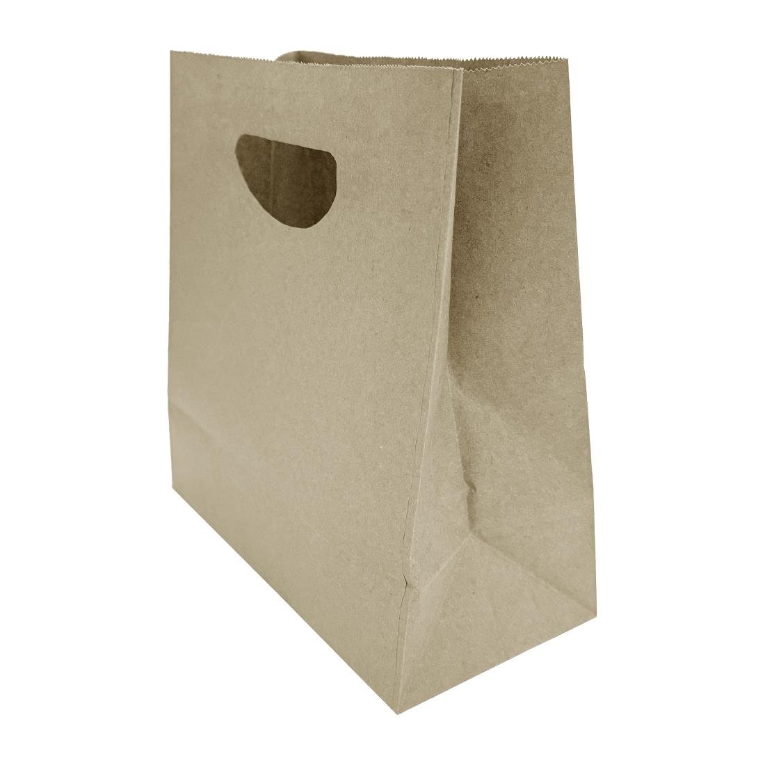 Fiesta Recycelbare D Cut Griff Papiertüte Braun - Medium (250 Stück)