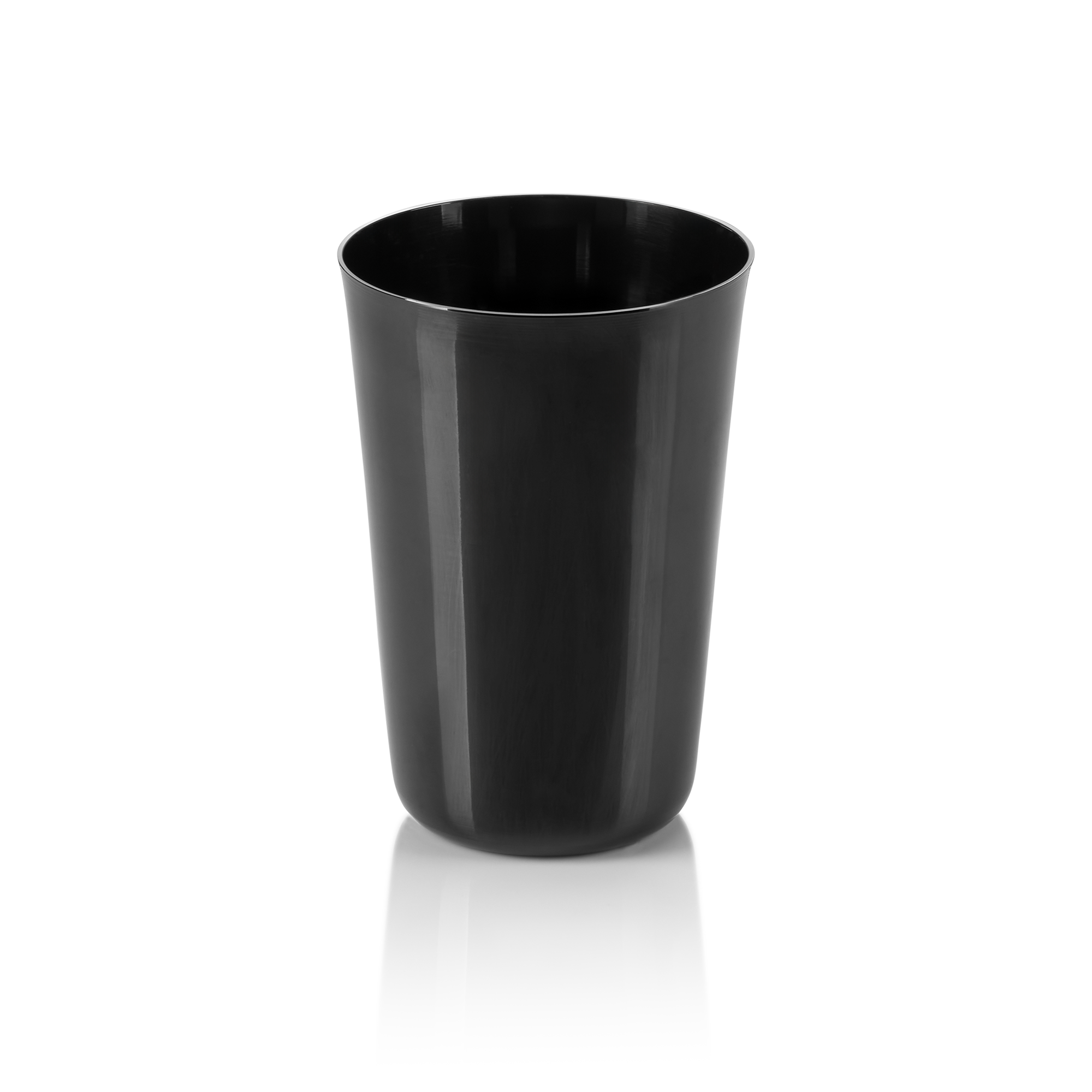 Set de tasses, 0,4 l, Ø 8 cm, hauteur 11,5 cm, noir, set de 4 pièces, acier inoxydable chrome-nickel, revêtement PVD