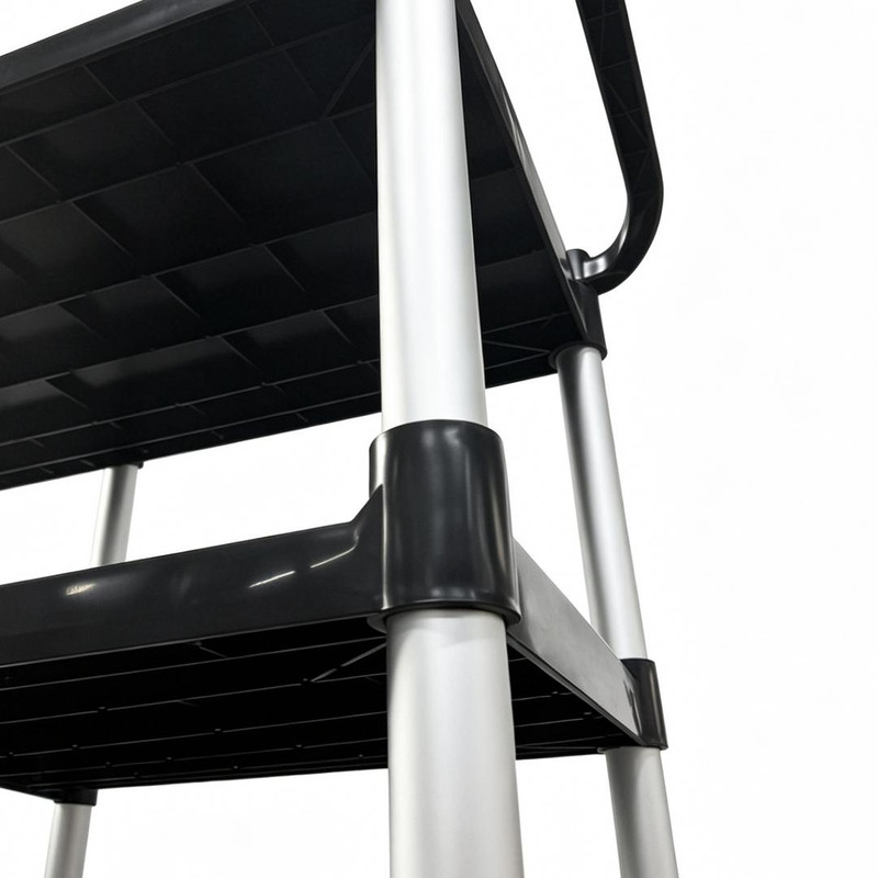 Kunststof Serveerwagen Zwart 3 Niveaus – tot 130kg