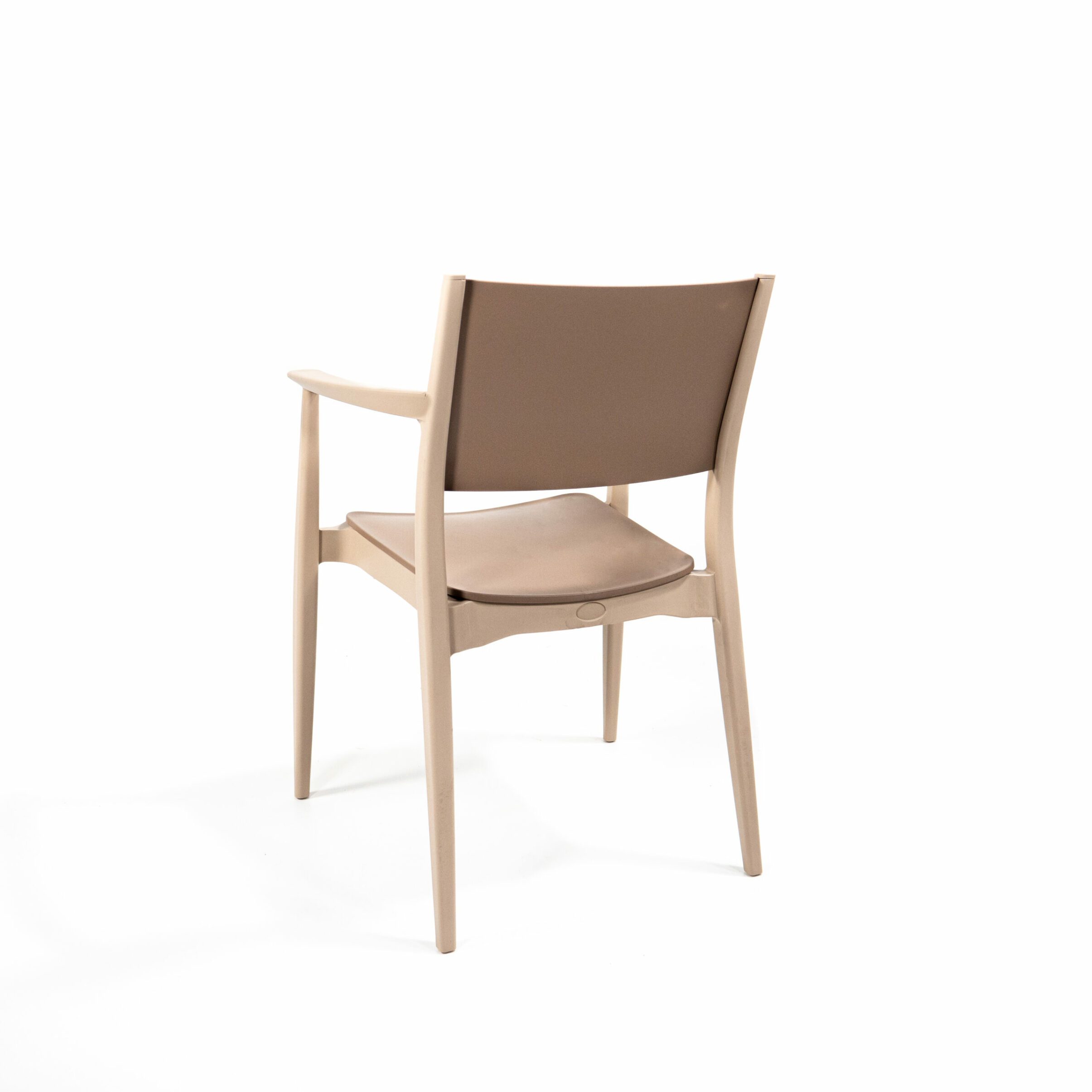 Clark chaise en plastique empilable, Cappuccino, 50928