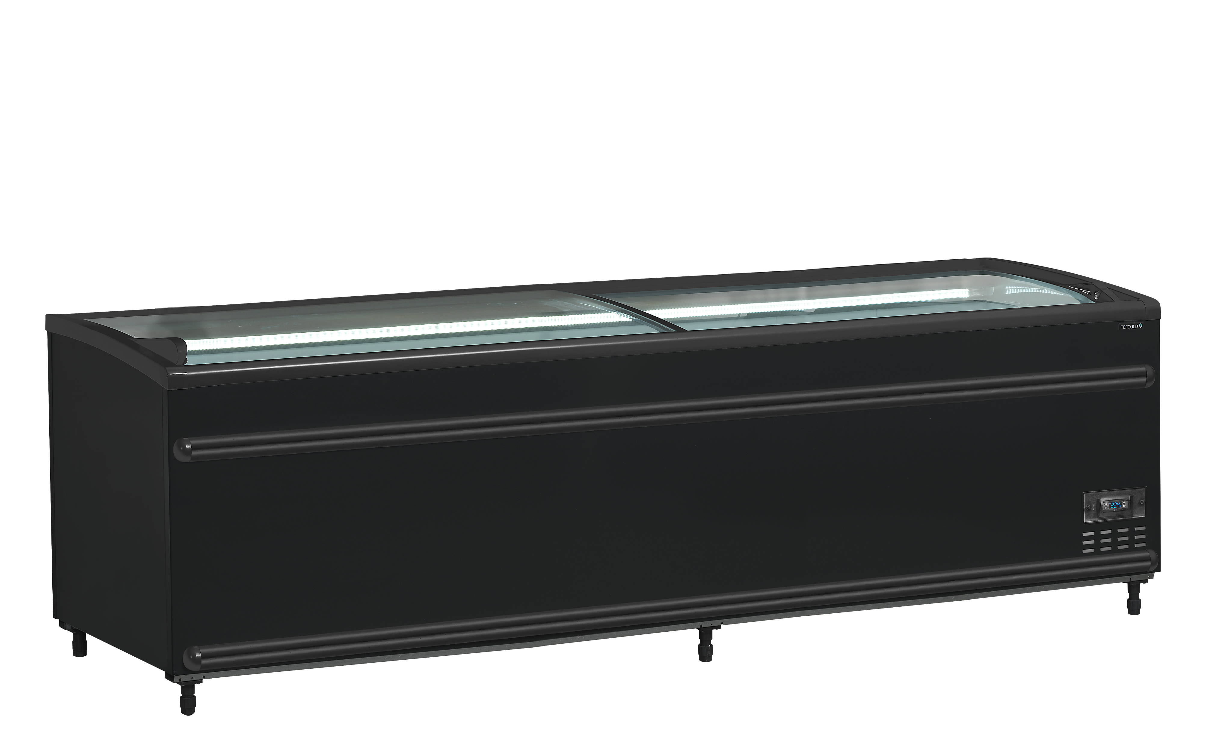 Réfrigérateur/congélateur de supermarché TEFCOLD noir - SFI250B-CF VS