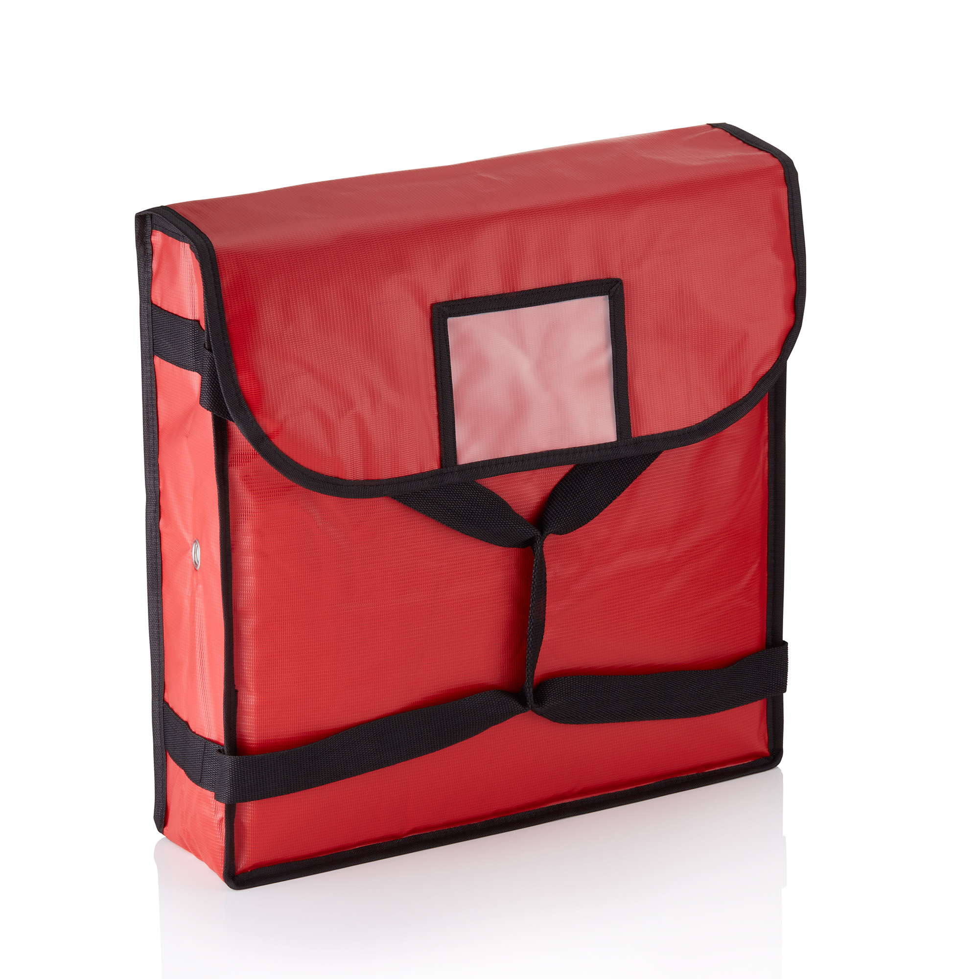 Sac isotherme pour 2 pizzas, 46 × 46 × 11 cm, rouge, plastique, aluminium