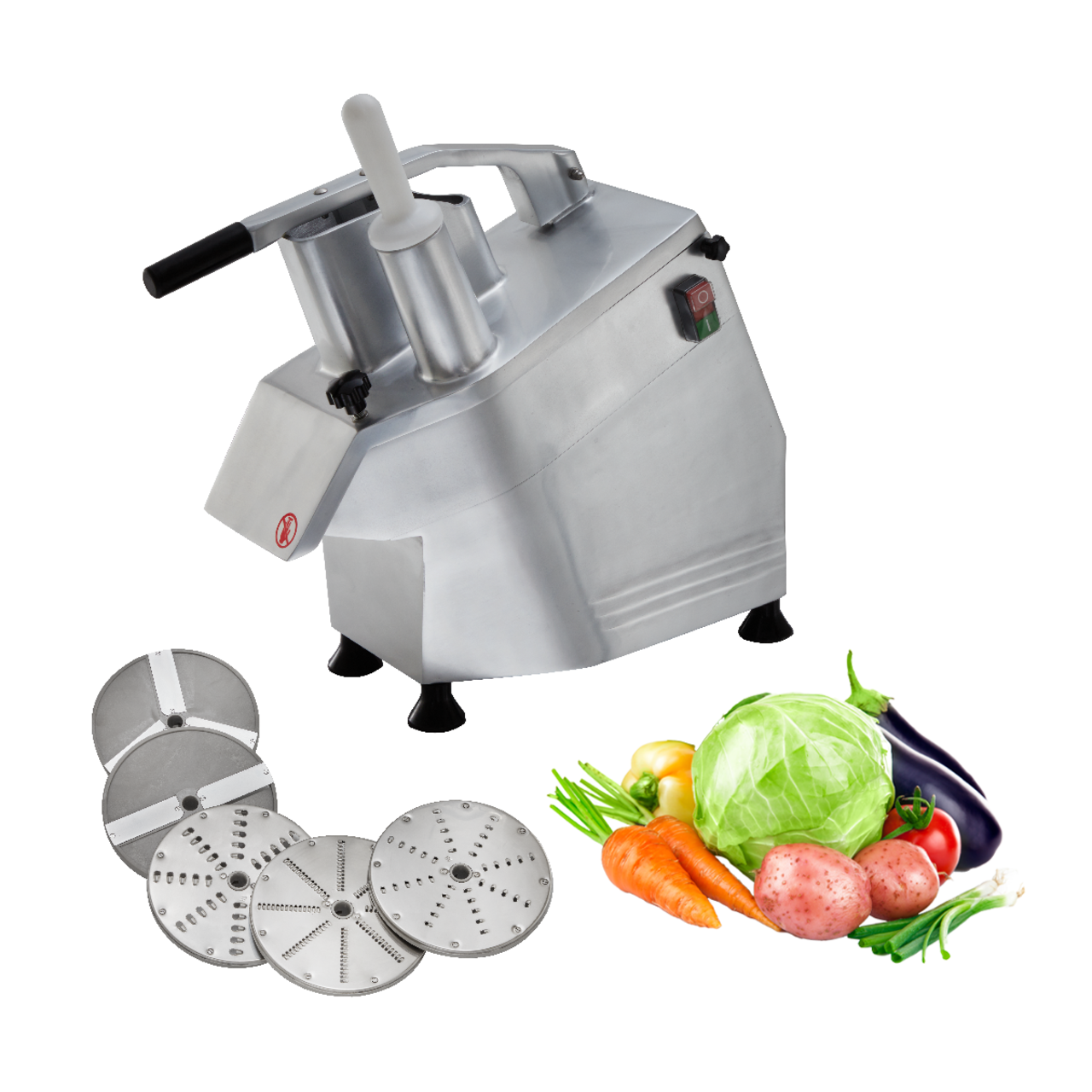 Groentesnijder Eco inclusief 5 schijven, 300 kg per uur, aluminium