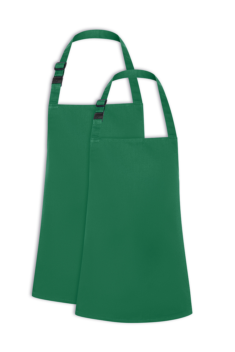 Tablier à bavette Basic avec boucle pour enfants - Vert Forêt - S
