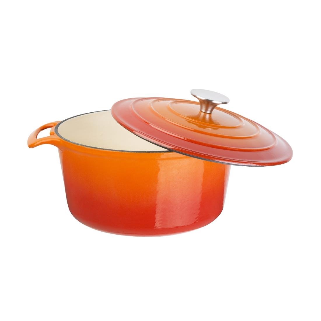 Vogue gietijzeren kookgerei 3 schotel set - oranje