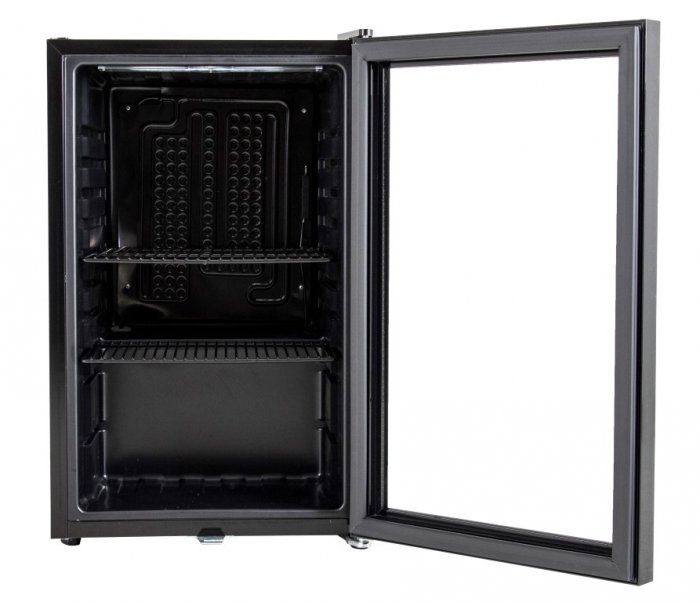 Barkühlschrank  mit Glastür Schwarz | 71 Liter | 430x470x690(h)mm