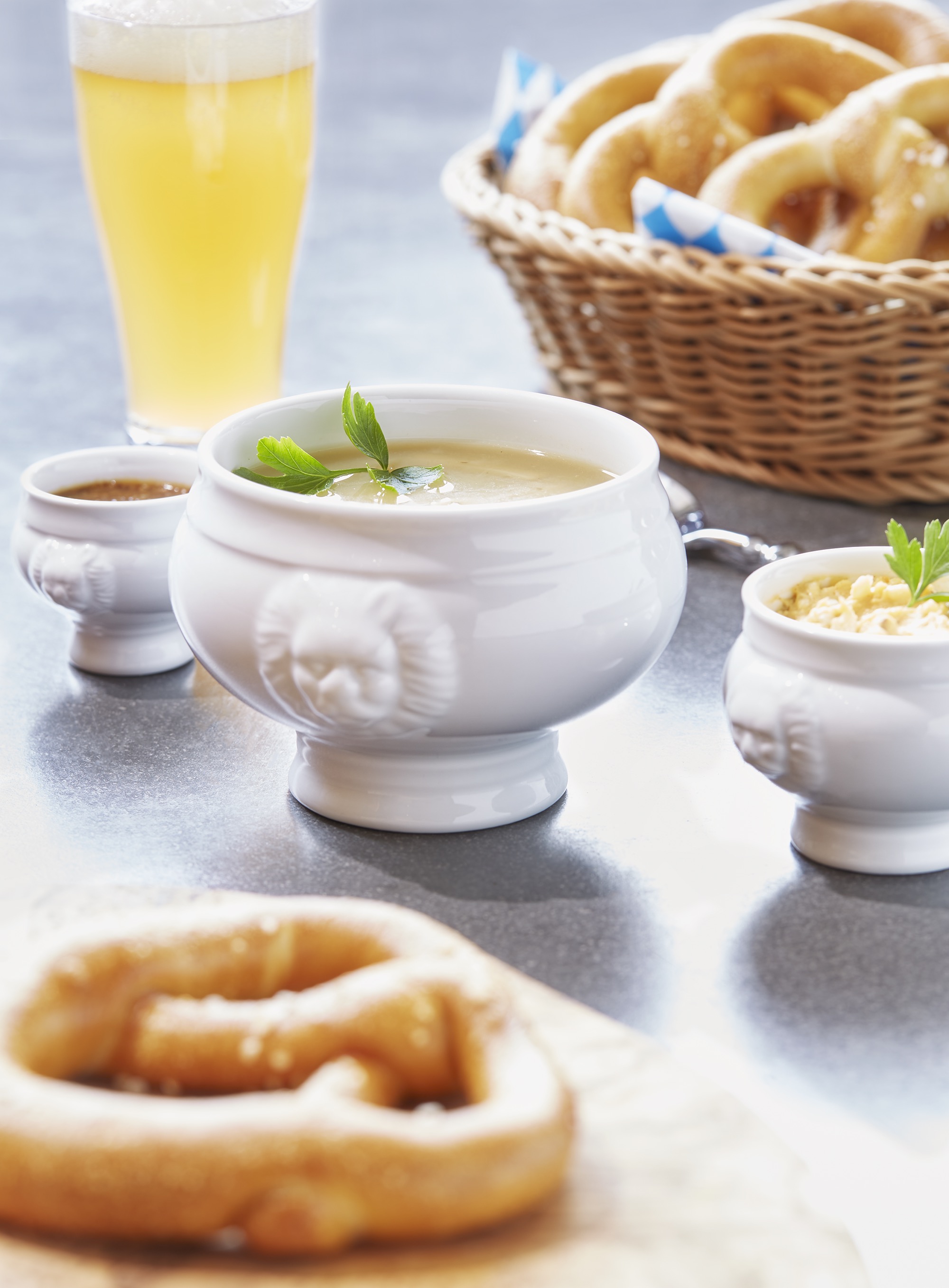 Leeuwenkopterrine-set, Ø 7 cm, 120 ml, set van 6 stuks, porselein