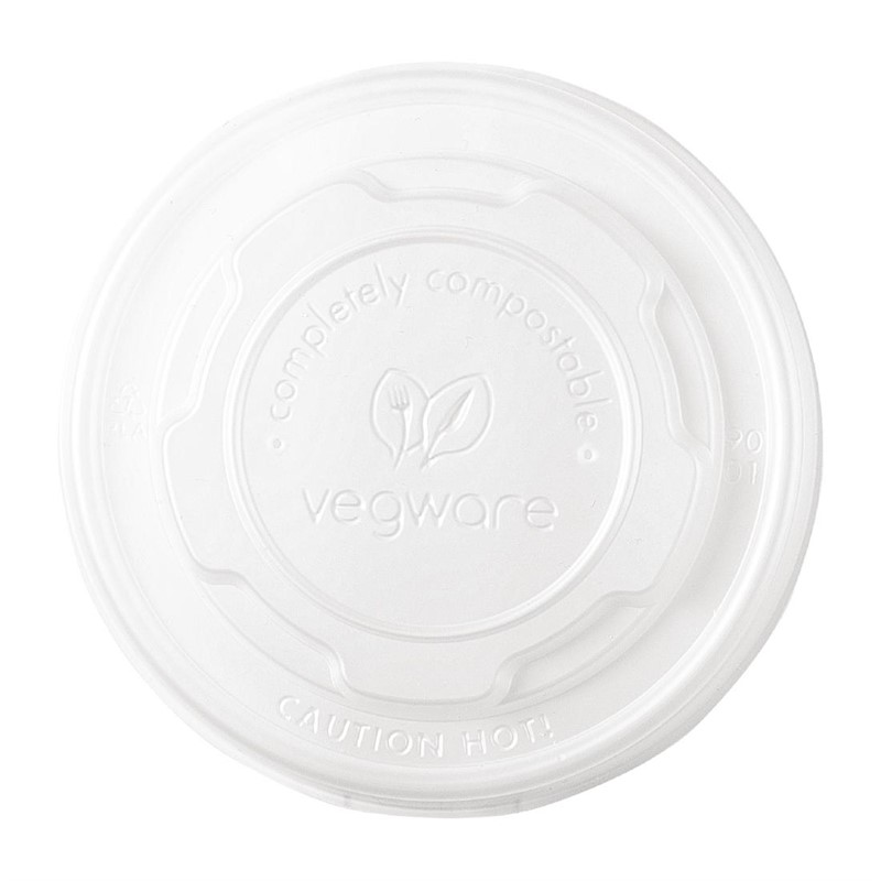 Couvercles plats compostables Vegware 230 ml (x1000)