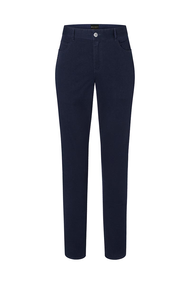 Damen 5-Pocket-Hose Classic-Stretch - Nachtblau - 48/l