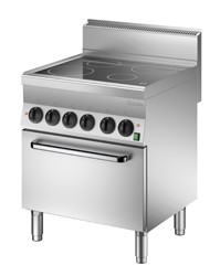 Keramische kookplaat 650 serie | elektrische oven | 4 velden | 700x650x(h)870mm