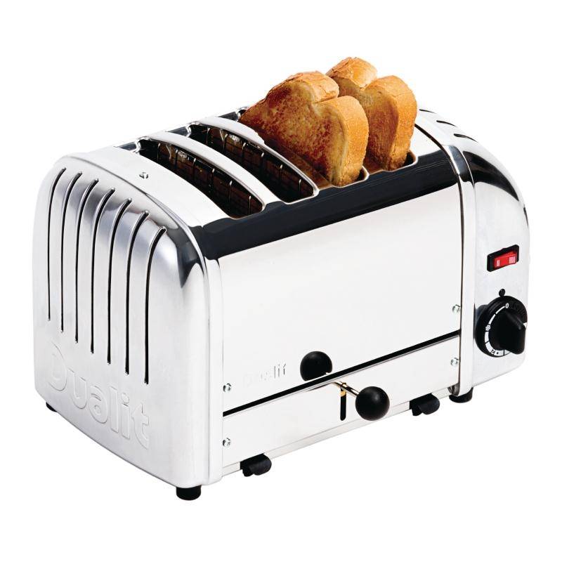 Toaster Chrom | 2,2kW/230V | 4 Schlitze | 130 Scheiben pro Stunde