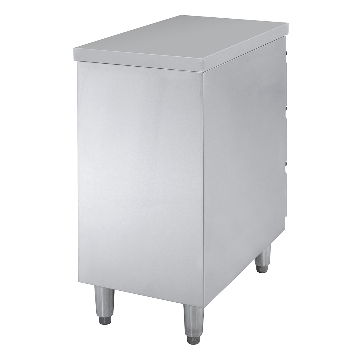 Meuble à tiroirs en acier inoxydable BASIC, 3 tiroirs, unité 700, AISI 201