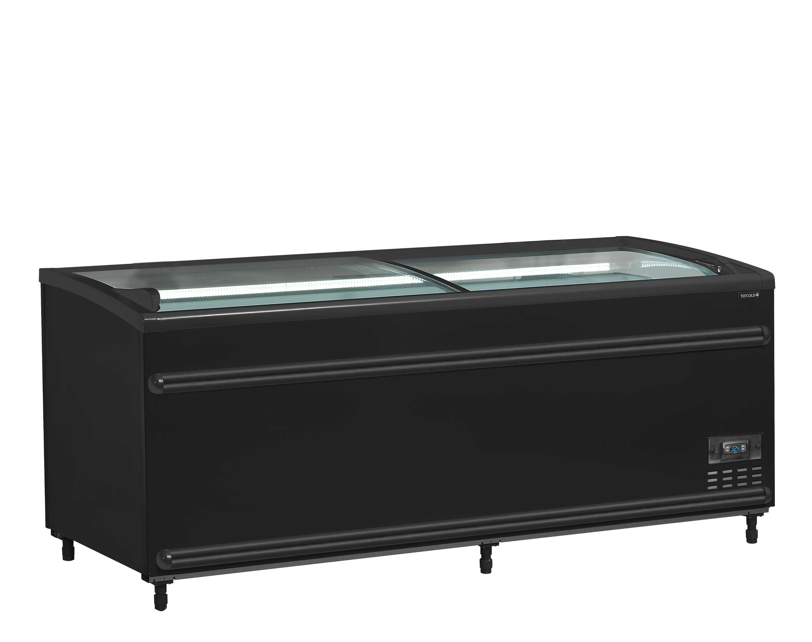 Réfrigérateur/congélateur de supermarché TEFCOLD noir - SFI185B-CF VS