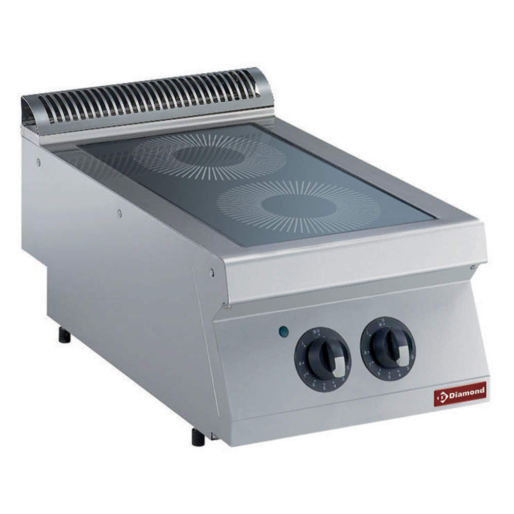 Glaskeramik-Kochfeld 2 Zonen – 400 x 730 x (H) 320 mm – 400 V.