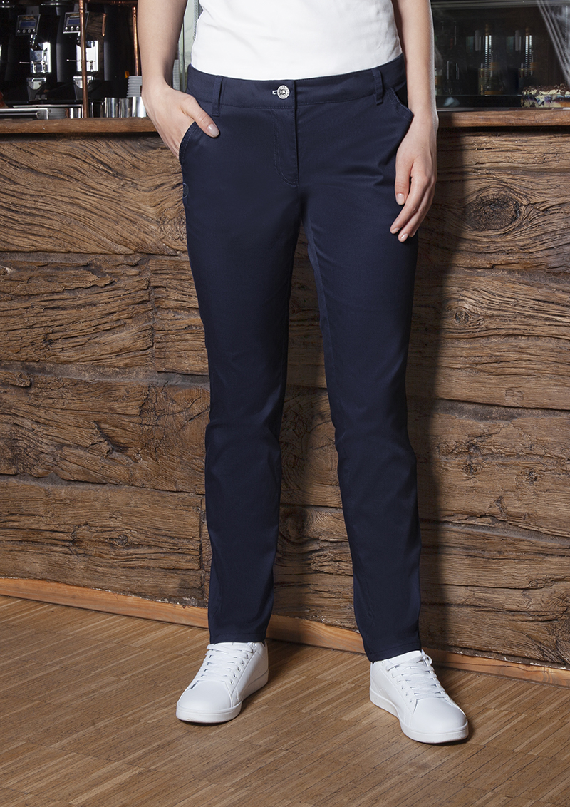 Damen 5-Pocket-Hose Classic-Stretch - Nachtblau - 48/l