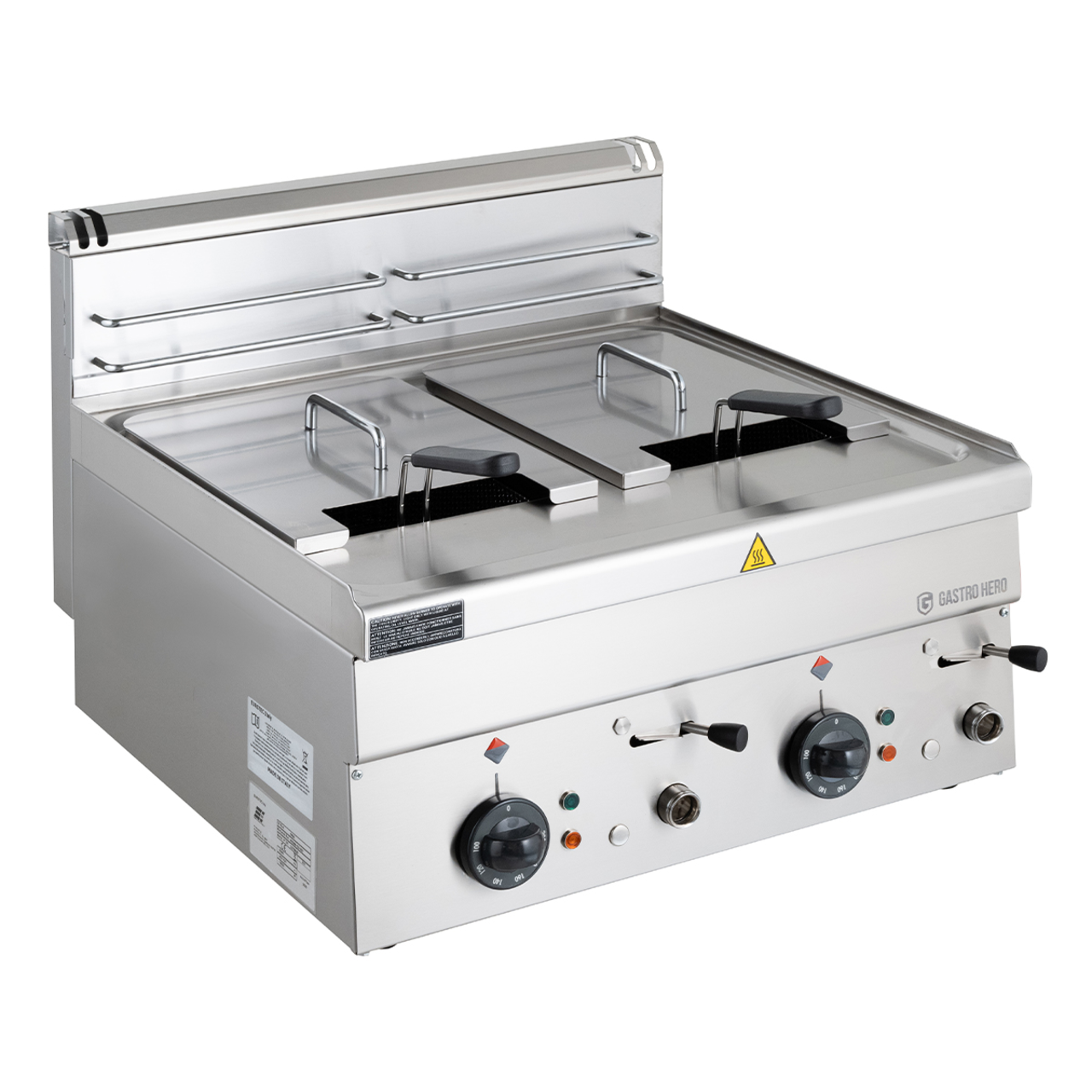 Elektrische friteuse Serie 600 - 60/60 - 8+8 Liter tafelmodel - 18 kW