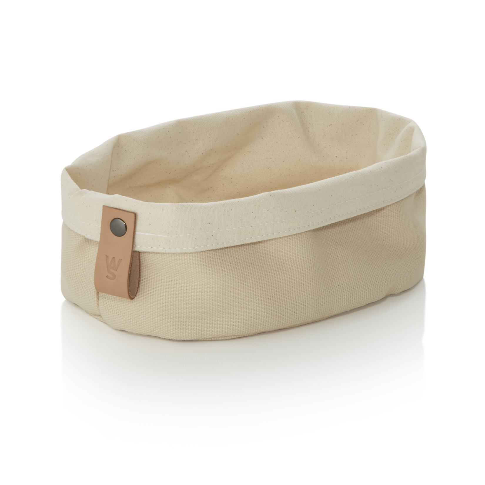 Broodtasje FLIP COTTON, 19 x 15 x 10 cm, crèmekleurig, canvas