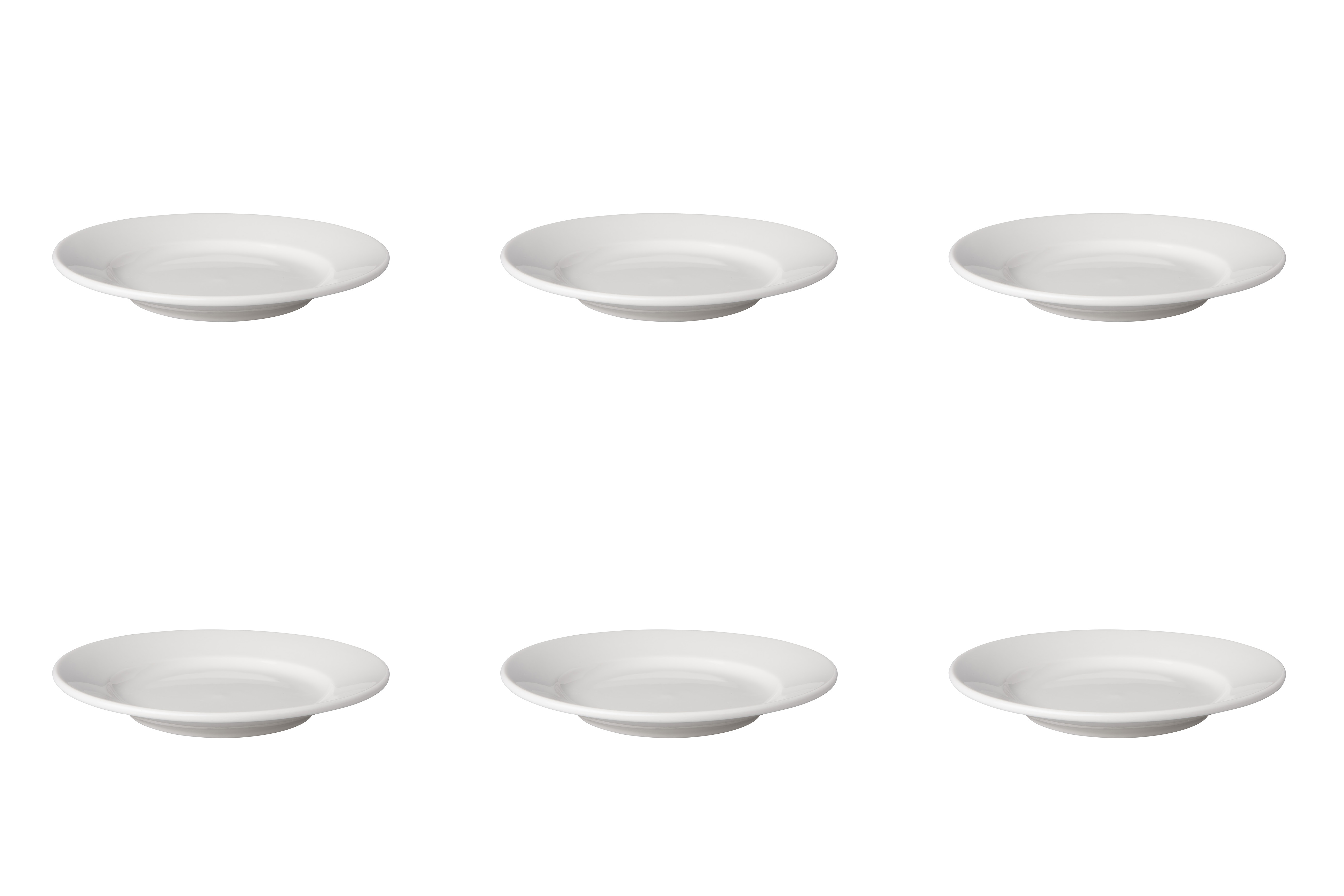 Bord brede rand Budgetline 18 cm Wit Porselein