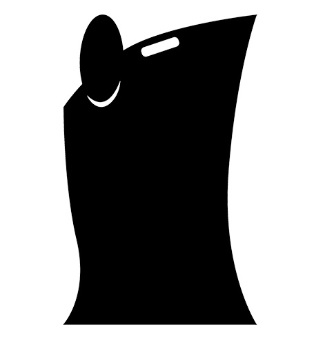 Kreidetafel mit Öse | schwarzem Kunststoff
