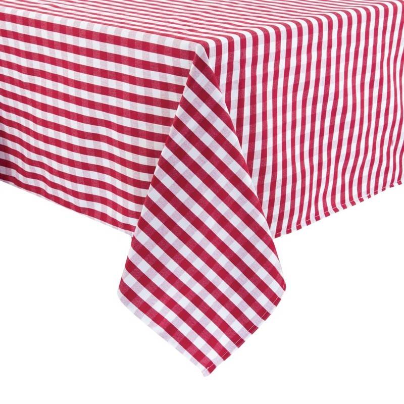 Comfort Gingham Tischdecke | 100% Polyester | Rot/Weiß | Erhältlich in 3 Größen