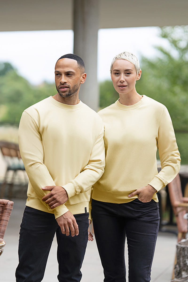 Sweat-shirt de travail pour femme Soft-Face, en matière durable - Jaune Pastel - L