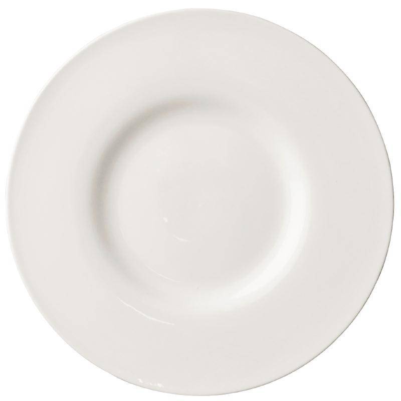 Assiette Lumina | Bord Extra Large | Porcelaine Blanche | Ø230mm | 6 Pièces