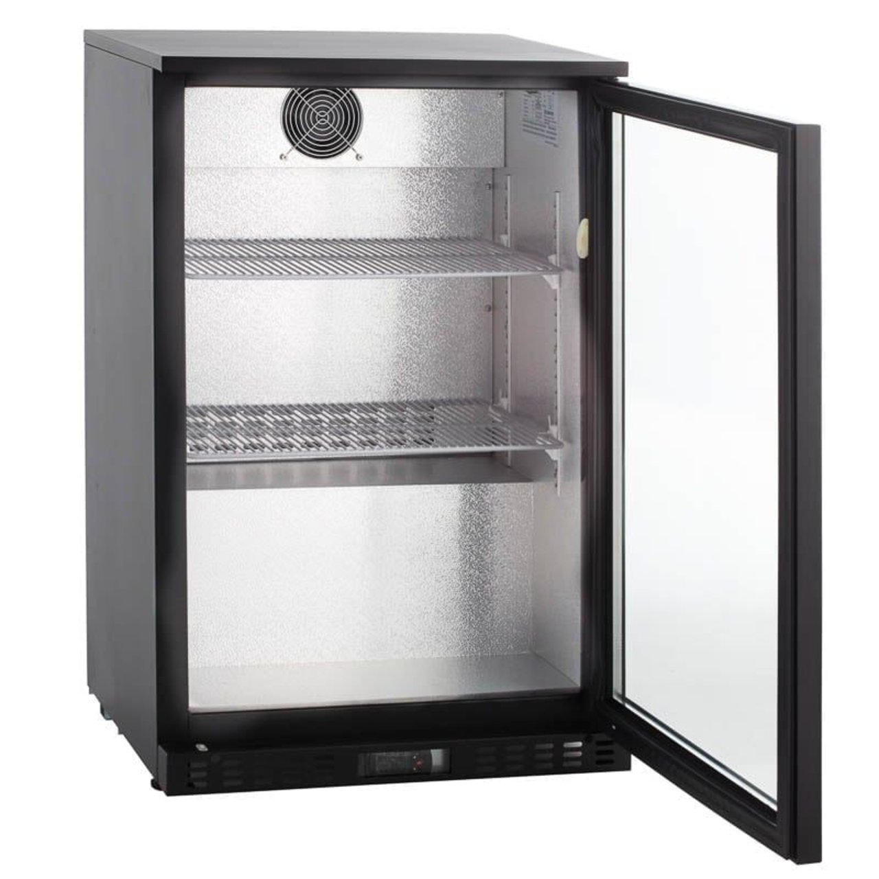 Armoire à boissons ECO 130 noire, éclairage LED, encastrable sous plan