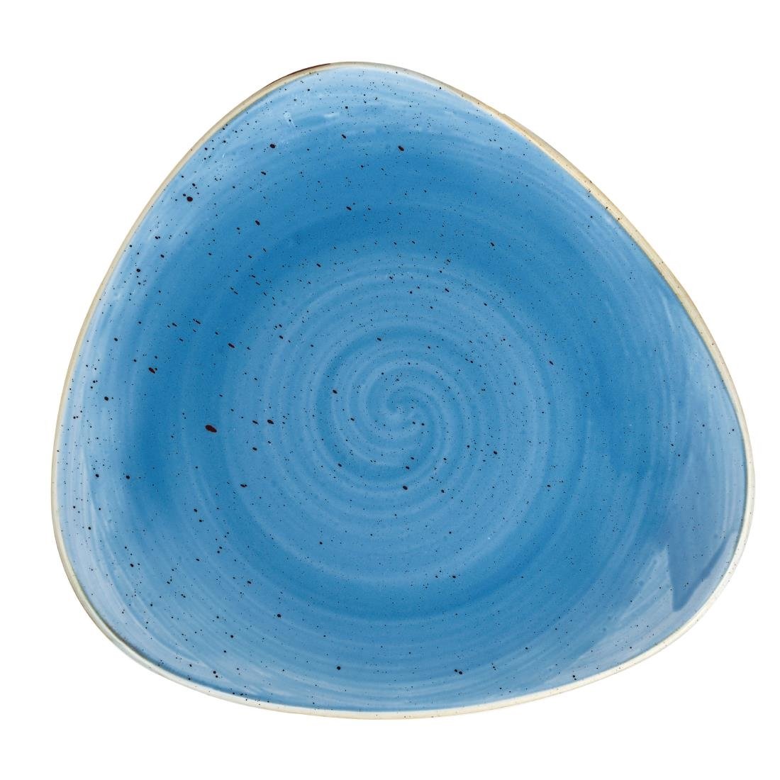 Churchill Stonecast Cornflower Blue driehoekig bord 19.2 cm pak van 12