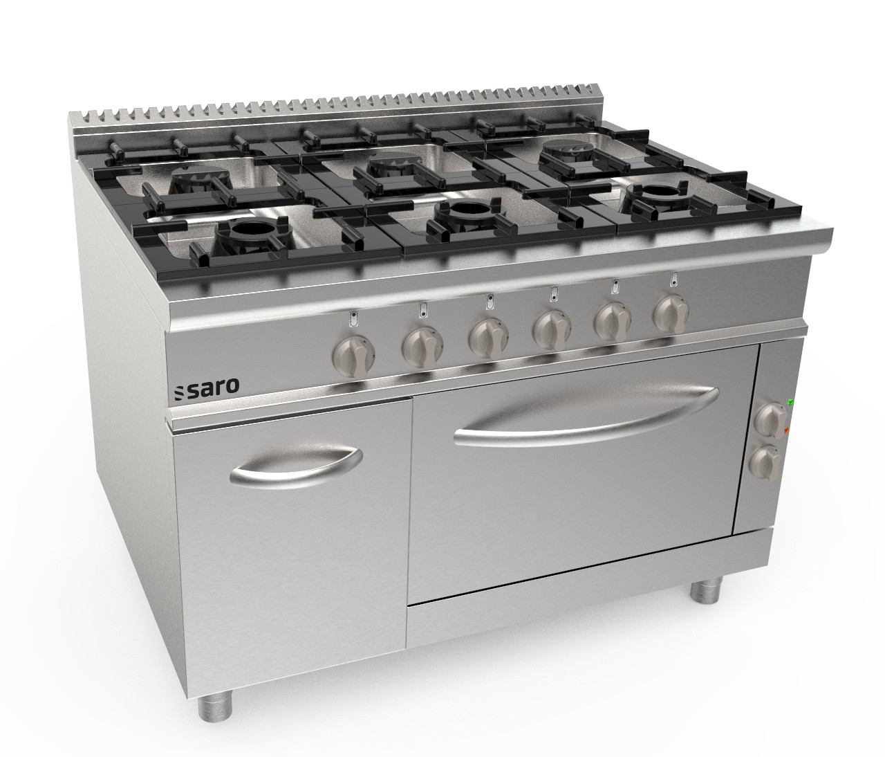 SARO Gasfornuis,elektrische oven 6 branders,LQ / CUG6NE