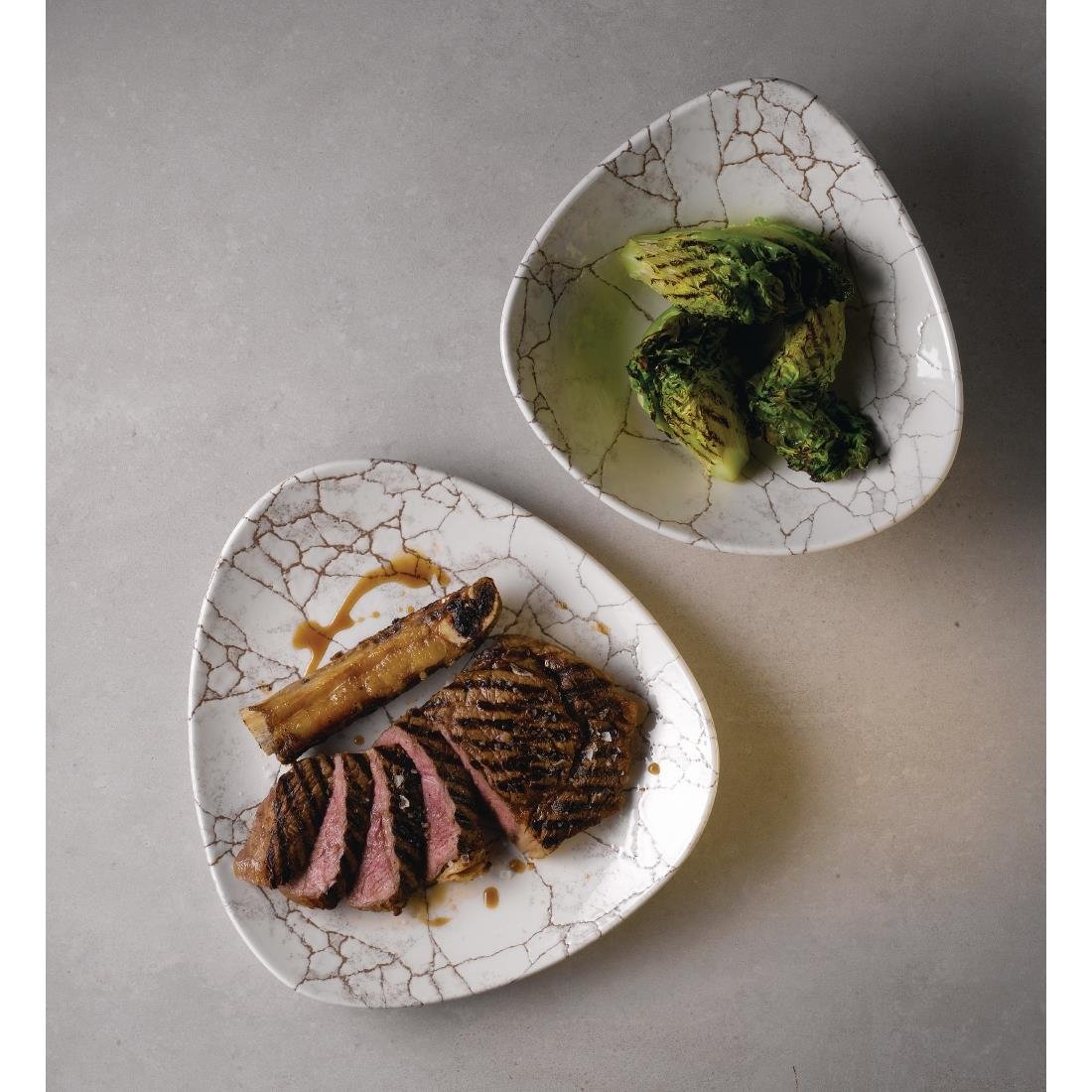 Churchill Studio Prints Kintsugi Achatgraue Lotusteller, 254 mm, (12 Stück)